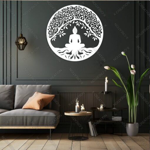 Buddha Meditations Wandkunst – Laser-Schnitt Datei Digital