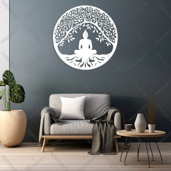 Buddha Meditation Wall Art, Laser Cut File, Wall