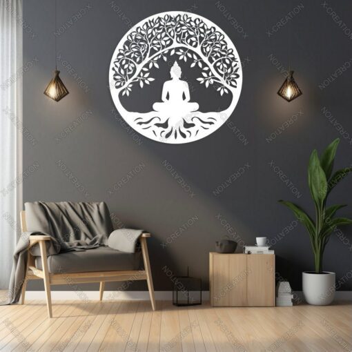 Buddha Meditations Wandkunst – Laser-Schnitt Datei Digital