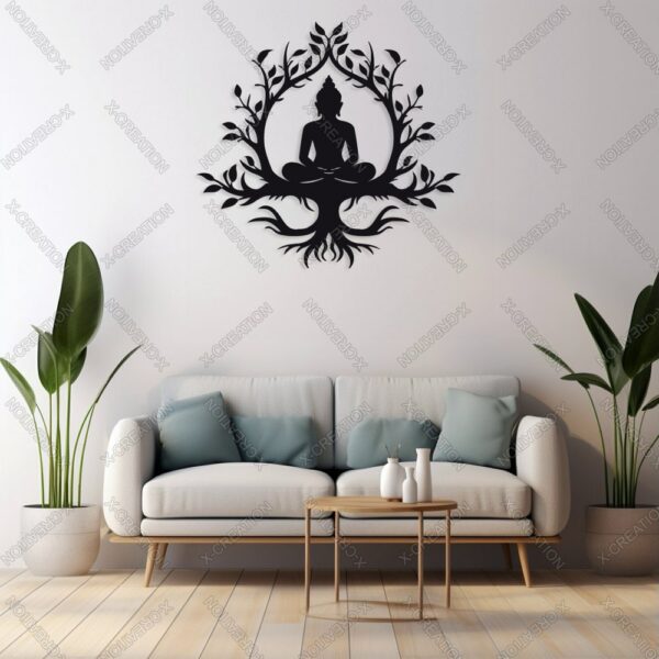 Arte Murale Albero di Buddha - File Laser