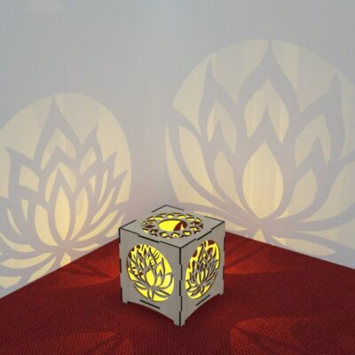 Candle Holder Lotus Pattern Laser Cut Tea light