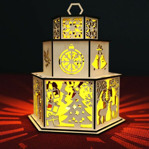 Christmas Candle Holder Laser Cut Tea light Lantern