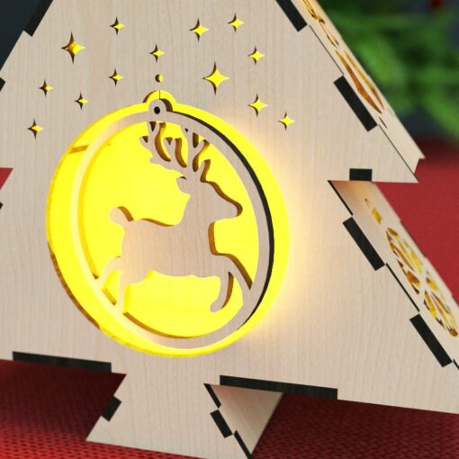 Weihnachtsbaum Laser Cut – Laterne Licht Kerzenhalter Download