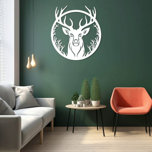 Christmas Wall Art Decor laser Cut File Reindeer