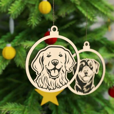 Hund Weihnachtsbaum Ornament – Top 6 Rassen Laser