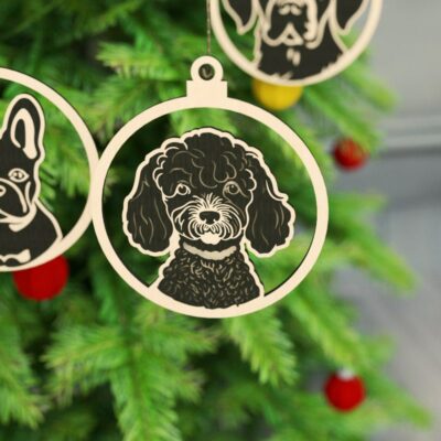 Dog Christmas Ornament Bundle Laser Cut File Top