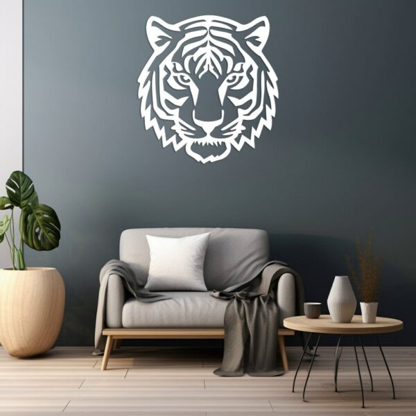 Tiger Head Wall Art Laser Cut File, Wall