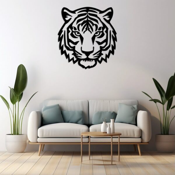 Tiger Head Wall Art Laser Cut File, Wall