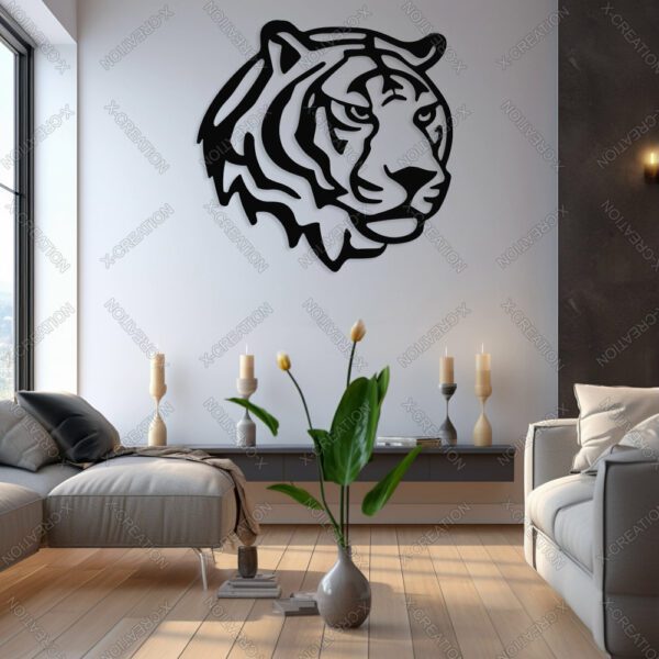 Tiger Head Wall Art Laser Cut File wood