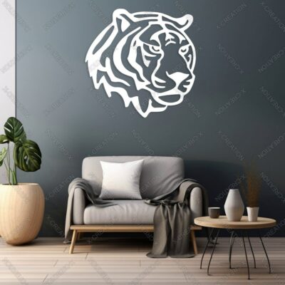 Tiger Head Wall Art Laser Cut File wood