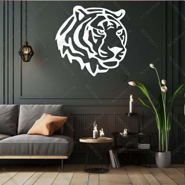 Tiger Head Wall Art Laser Cut File wood