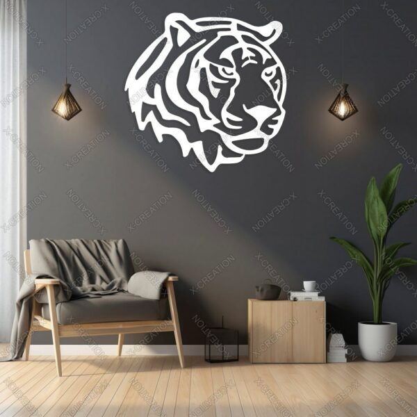 Tiger Head Wall Art Laser Cut File wood