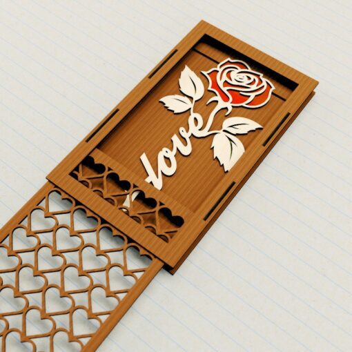 Caja regalo rosa láser para San Valentín -
