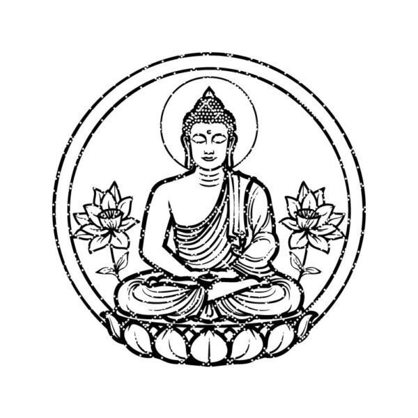 Buddha Meditazione SVG – File per Incisione Laser