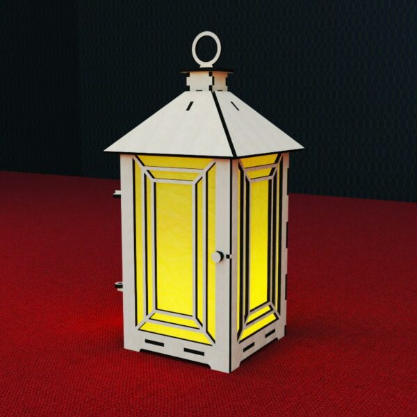 Candle holder Lantern Light Laser Cut File House