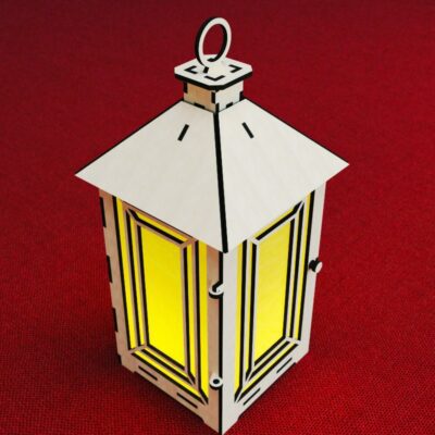 Candle holder Lantern Light Laser Cut File House