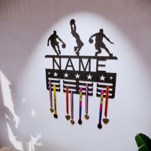 Custom Name Basketball Medal Display Laser Cut File,