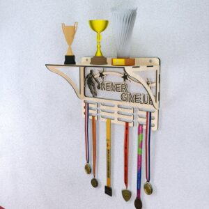 Personalized Basketball Medal and Trophy Display Laser Cut