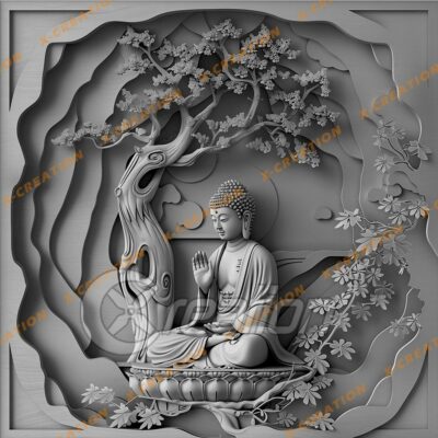 3D Lasergravur PNG | Buddha Design Nr. 001