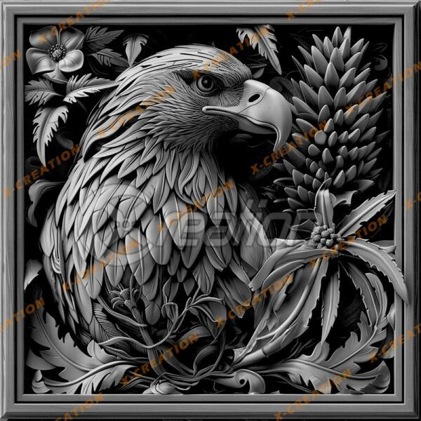 File Laser 3D – Aquila Selvatica PNG per