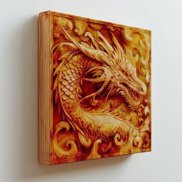 3D-Lasergravur: Hochauflösende PNG-Datei Drache für Glowforge & Co.