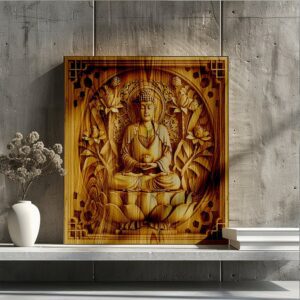 File Laser 3D Buddha – PNG Alta Risoluzione