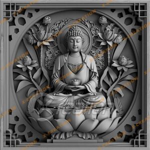 File Laser 3D Buddha – PNG Alta Risoluzione