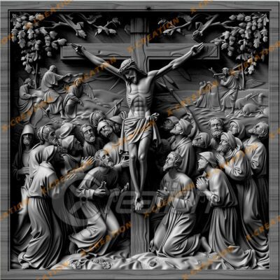 Gravure Laser Illusion 3D PNG HQ Jésus sur