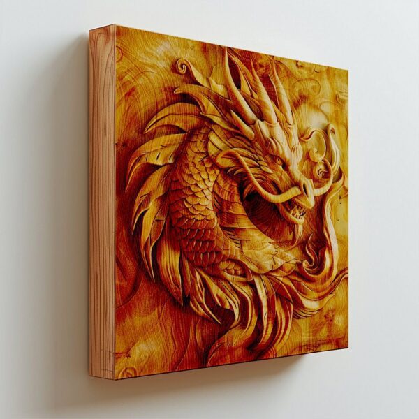 PNG Dragon 3D pour Gravure Laser | Téléchargement