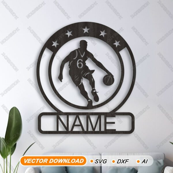 Custom Sports Name Sign Bundle | Lasercut SVG