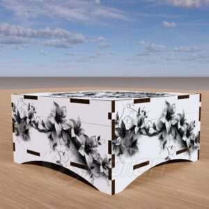 Gift Box Laser Cut File with 3D illusion