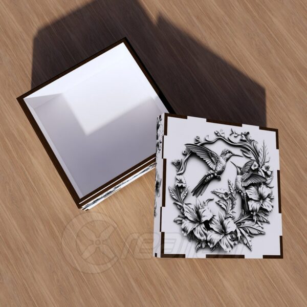 Gift Box Laser Cut File with 3D illusion