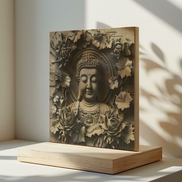 Fichier de gravure laser pour buste de Bouddha