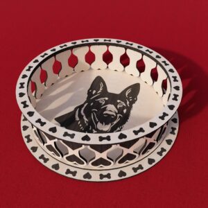 Bowl Laser Cut File for German Shepherd Dog,