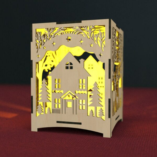 Christmas Candle holder Laser Cut decor Animals Lamp