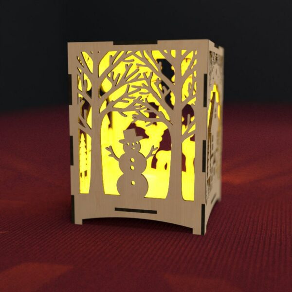 Christmas Candle holder Laser Cut decor Animals Lamp