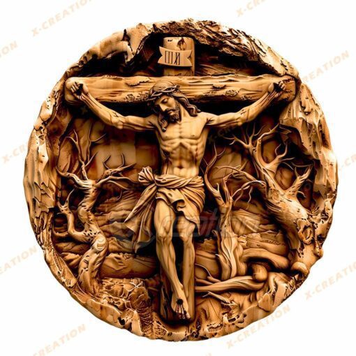 3D Jesus am Kreuz – hochwertiges PNG für