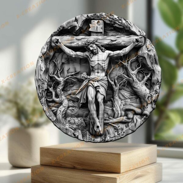 3D Jesus am Kreuz – hochwertiges PNG für