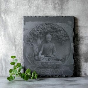 Lastra in ardesia 3D Buddha Meditation - File