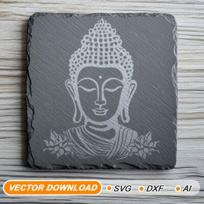 Buste de Bouddha SVG - Gravure laser et