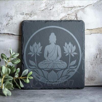 Méditation de Bouddha et Lotus SVG - Gravure