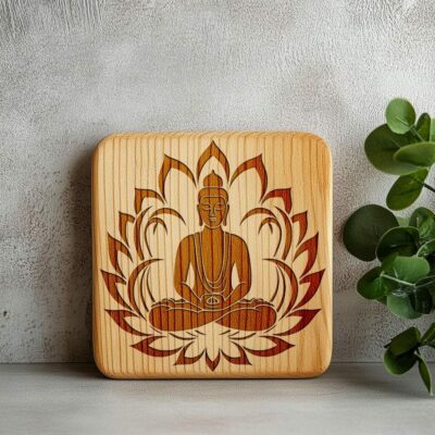 Archivos SVG de meditación de Buda para grabado