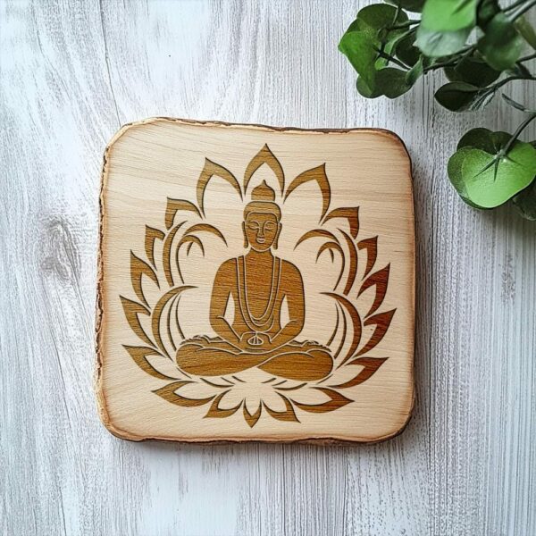 Archivos SVG de meditación de Buda para grabado