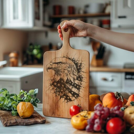 Planche à charcuterie avec drapeau américain en 3D
