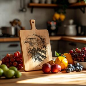 Planche à charcuterie avec drapeau américain en 3D