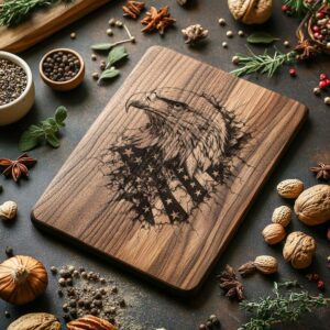 Planche à charcuterie avec drapeau américain en 3D