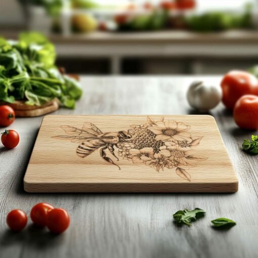 Incisione del tagliere per salumi Bee & Hive,