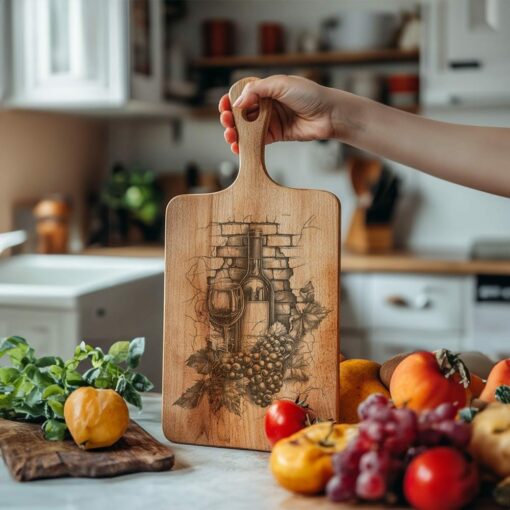 Grabado láser 3D de la tabla de embutidos
