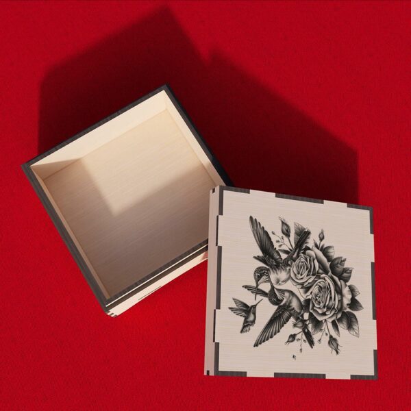 Coffret de gravure en 3D Faimille de colibris