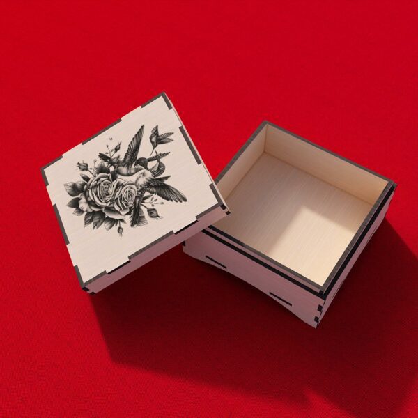 Coffret de gravure en 3D Faimille de colibris